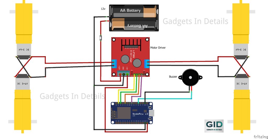 How to Build a Wi-Fi Controlled Car Using NodeMCU, Blynk IoT, and L298N Motor Driver